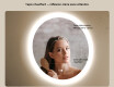 Miroir rond lumineux LED pour salle de bain 80cm avec Dual color, Interrupteur tactile, Tapis chauffant #5