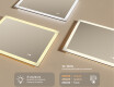 Miroir rectangulaire lumineux LED pour salle de bain 80x60cm avec Dual color, Interrupteur tactile, Tapis chauffant #3