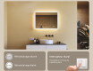 Miroir rectangulaire lumineux LED pour salle de bain 80x60cm avec Dual color, Interrupteur tactile, Tapis chauffant #4