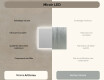 Miroir rectangulaire lumineux LED pour salle de bain 80x60cm avec Dual color, Interrupteur tactile, Tapis chauffant #7