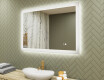 Éclairage rectangulaire pour miroir de salle de bain 100x70cm avec Dual color, Interrupteur tactile, Tapis chauffant