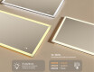 Miroir rectangulaire pour salle de bain avec lumière LED 120x70cm avec Dual color, Interrupteur tactile, Tapis chauffant #3