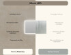 Miroir rectangulaire pour salle de bain avec lumière LED 120x70cm avec Dual color, Interrupteur tactile, Tapis chauffant #7