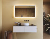 Miroir rectangulaire pour salle de bain avec lumière LED 120x70cm avec Dual color, Interrupteur tactile, Tapis chauffant #9