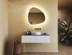 Miroir irrégulier avec éclairage, 84×84 cm, bicolore, interrupteur tactile, tapis chauffant #9