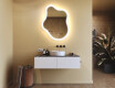 Miroir irrégulier avec éclairage, 74×94 cm, bicolore, interrupteur tactile, tapis chauffant #9