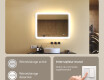 Miroir de salle de bains arrondi avec éclairage LED, 80×60 cm, bicolore, interrupteur tactile, tapis chauffant #4