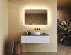 Miroir de salle de bains arrondi avec éclairage LED, 100×70 cm, bicolore, interrupteur tactile, tapis chauffant #9