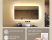 Miroir de salle de bains arrondi avec éclairage LED, 120×70 cm, bicolore, interrupteur tactile, tapis chauffant #4