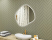 Miroir de salle de bains avec éclairage, 84×74 cm, bicolore, interrupteur tactile, tapis chauffant
