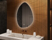 Miroir irrégulier avec éclairage, 64×94 cm, bicolore, interrupteur tactile, tapis chauffant