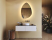 Miroir irrégulier avec éclairage, 64×94 cm, bicolore, interrupteur tactile, tapis chauffant #9