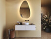 Miroir irrégulier avec éclairage, 64×104 cm, bicolore, interrupteur tactile, tapis chauffant #9
