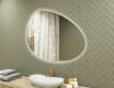 Miroir irrégulier avec éclairage, 114×84 cm, bicolore, interrupteur tactile, tapis chauffant
