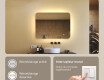 Miroir de salle de bains arrondi avec éclairage LED, 80×60 cm, bicolore, interrupteur tactile, tapis chauffant #4