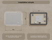Miroir de salle de bains arrondi avec éclairage LED, 80×60 cm, bicolore, interrupteur tactile, tapis chauffant #8
