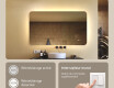 Miroir de salle de bains arrondi avec éclairage LED, 120×70 cm, bicolore, interrupteur tactile, tapis chauffant #4
