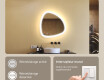 Miroir irrégulier avec éclairage, 64×64 cm, bicolore, interrupteur tactile, tapis chauffant #4