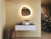 Miroir irrégulier avec éclairage, 64×64 cm, bicolore, interrupteur tactile, tapis chauffant #9