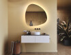 Miroir irrégulier avec éclairage, 94×94 cm, bicolore, interrupteur tactile, tapis chauffant #9
