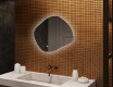 Miroir de salle de bains avec éclairage, 74×64 cm, bicolore, interrupteur tactile, tapis chauffant