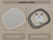 Miroir de salle de bains avec éclairage, 74×64 cm, bicolore, interrupteur tactile, tapis chauffant #8