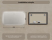 Miroir de salle de bain éclairé 60x80/80x60 cm avec lumière neutre 4500K #6