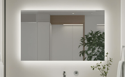 Miroir de salle de bain éclairé 60x80/80x60 cm avec lumière neutre 4500K
