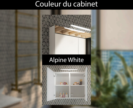Armoire De Toilette À LED - Alphine White Mateo 70 x 60 cm #5
