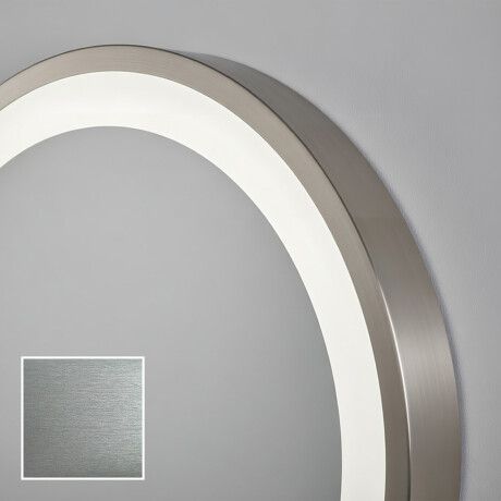Miroir rond rétroéclairé LED - 60/80 cm dans un cadre argenté en aluminium #2