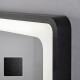 Miroir aux bords arrondis avec éclairage LED dans un cadre noir en aluminium #2