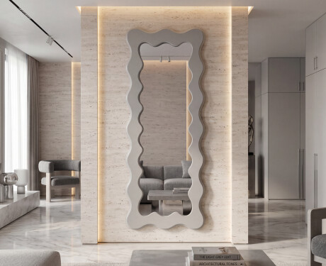 Miroir décoratif ondulé avec cadre FLOW en MDF laqué #6