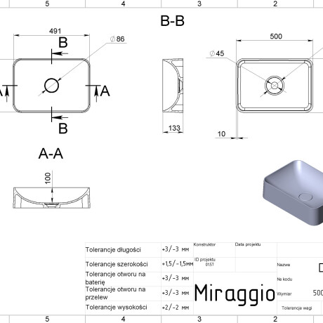 Lavabo DEBORA MATT #1