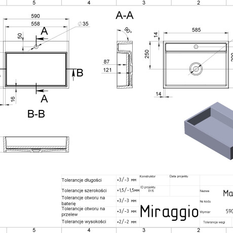 Lavabo MARES 600 #5
