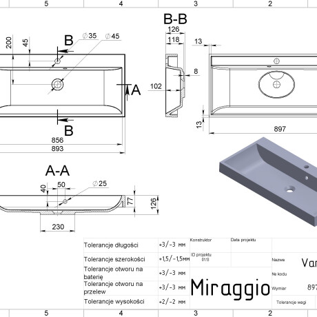 Lavabo VARNA 900 #5
