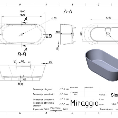 Baignoire SIENA MIRASOFT #1