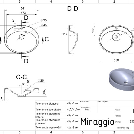 Lavabo DEVON MIRASOFT #1