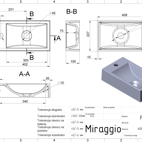 Lavabo FARO R MIRASOFT #1