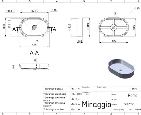 Lavabo ROME MIRASOFT