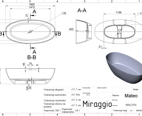 Baignoire MATEO MIRASOFT