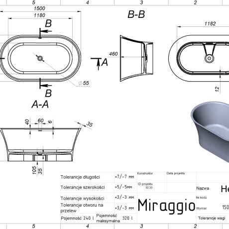 Baignoire HELGA MIRASOFT #1