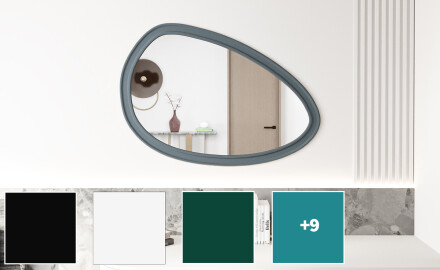 Miroir asymétrique avec cadre décoratif en MDF L304
