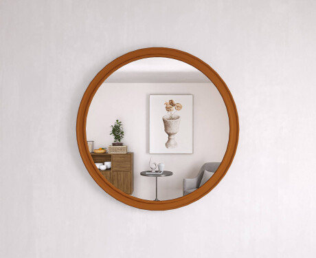 Miroir rond avec finition MDF L300 #10