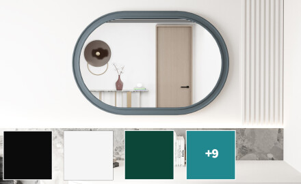 Miroir de salle de bain avec cadre en MDF L301