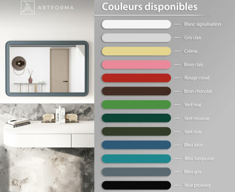 Miroir arrondi avec cadre en MDF L299 #3