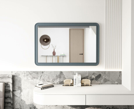 Miroir arrondi avec cadre en MDF L299 #4