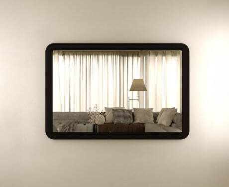 Miroir arrondi avec cadre en MDF L299 #8