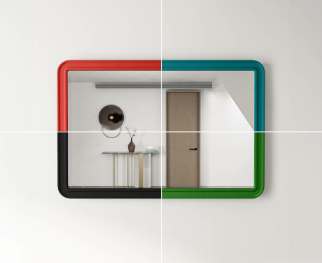 Miroir arrondi avec cadre en MDF L299 #9