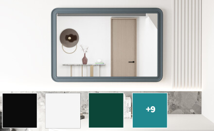 Miroir arrondi avec cadre en MDF L299