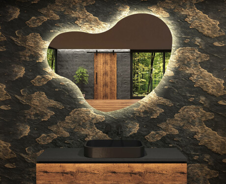 Miroir de salle de bains LED de forme irrégulière N221